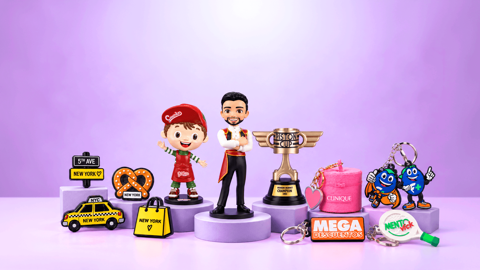 Figuras, llaveros, pines e imanes personalizados impresos en 3D por IdeArt