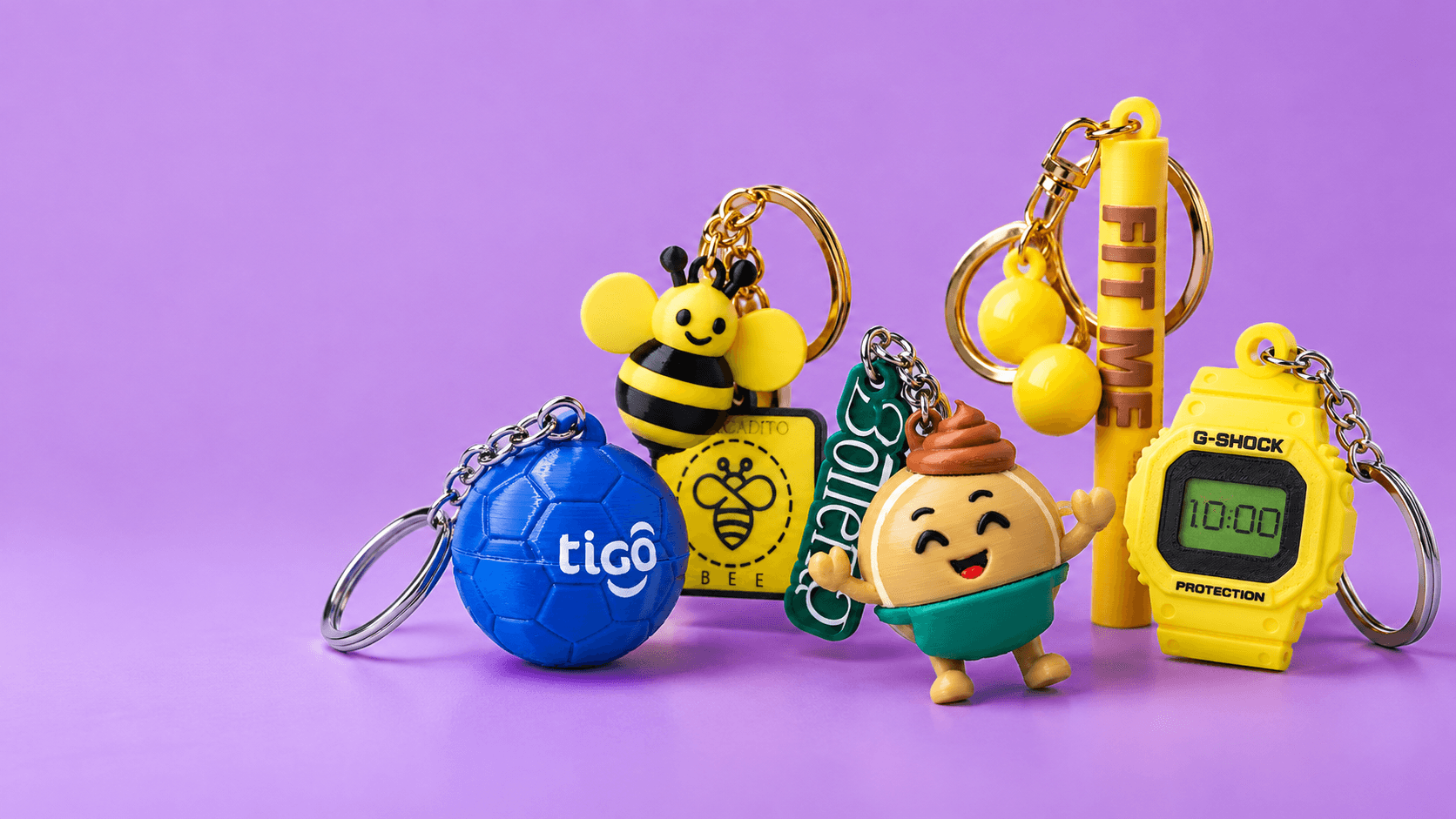 Llaveros personalizados impresos en 3D para empresas, marcas y eventos